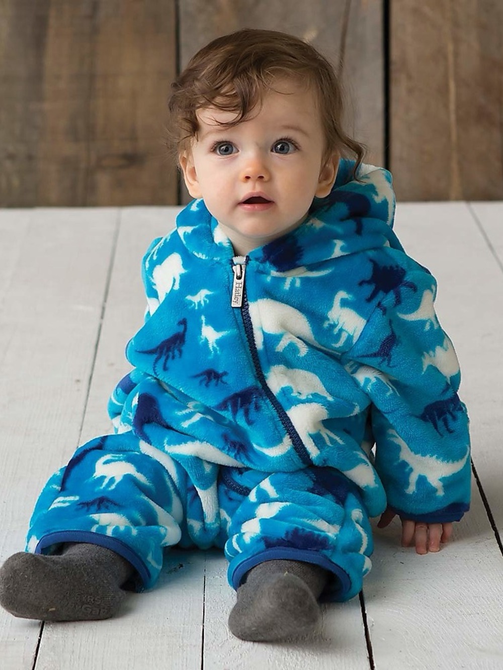 Silhouette Dinos Fuzzy Fleece Bundler All in One with Hood